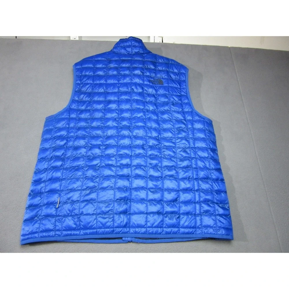 The North Face ThermoBall Vest Mens XL Blue Quilted Puffer Royal Blue Outdoor